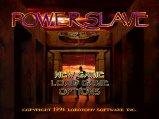 Power Slave title screen for Playstation